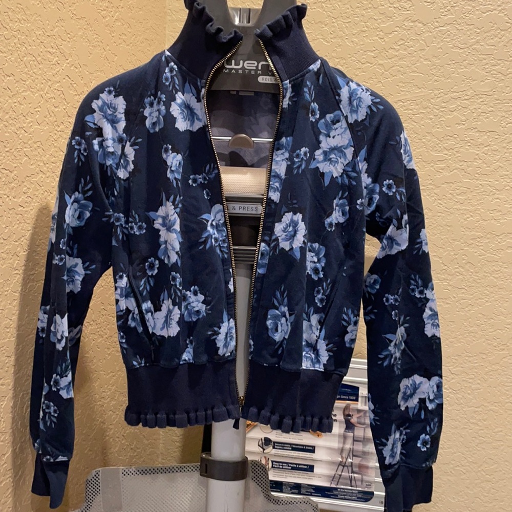 Kate spade blue flower cotton jacket